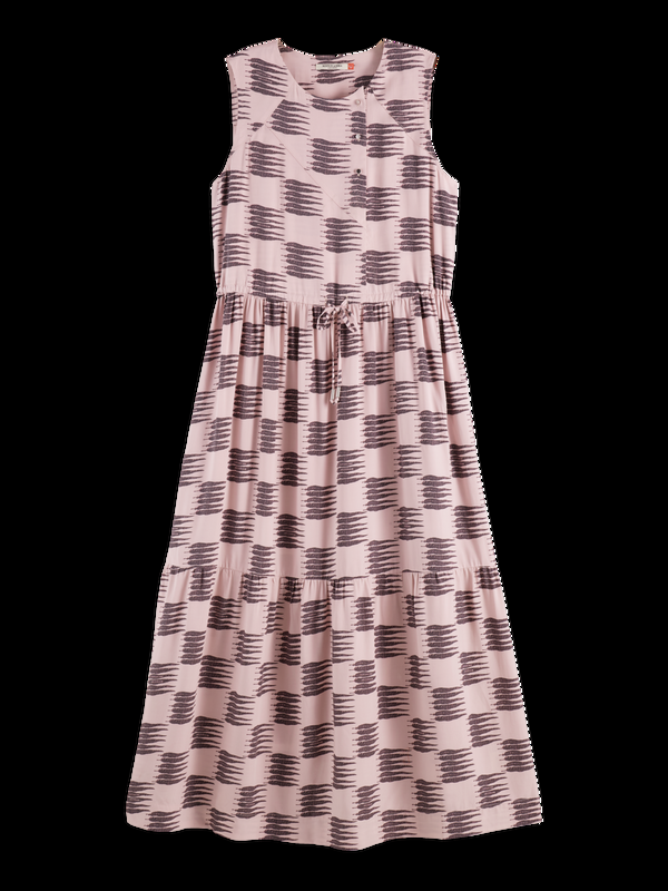 Scotch & Soda Midi Dress With Gathered Waist