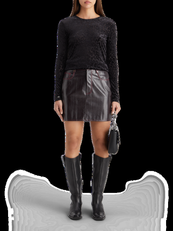 scotch & soda Minirok van kunstleer