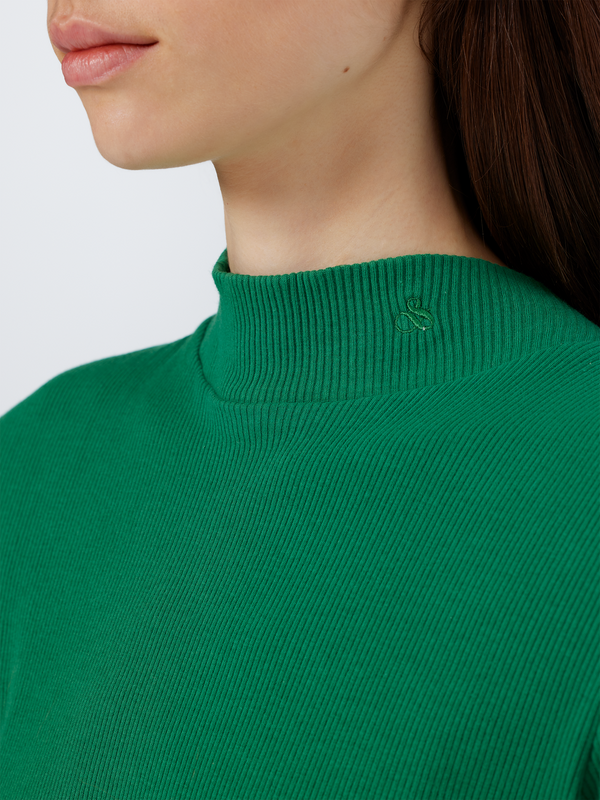 Scotch & Soda Mock Neck Rib T-shirt