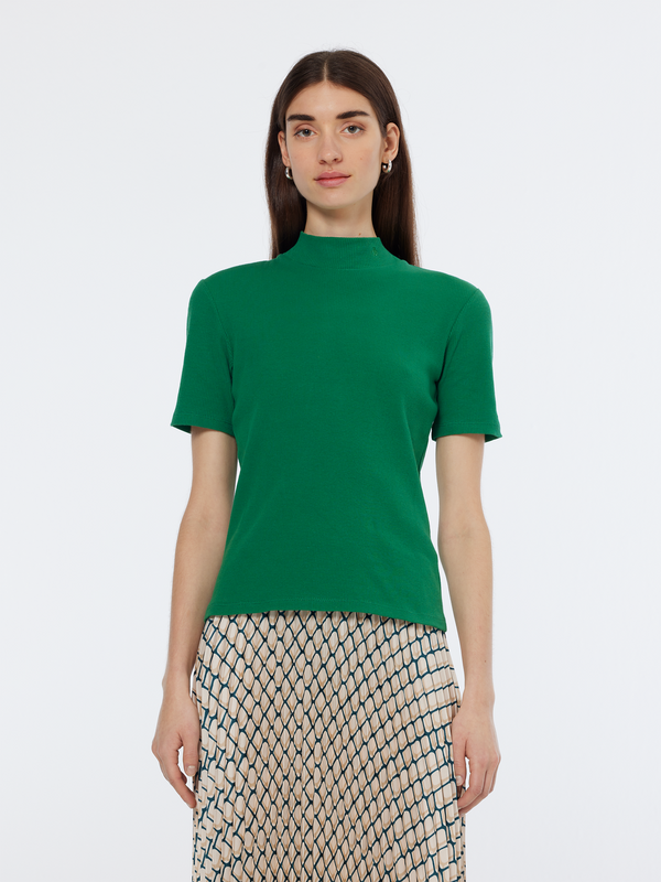 scotch & soda Mock neck rib t-shirt