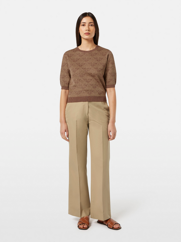 Scotch & Soda Monogram Jacquard Cropped Pullover