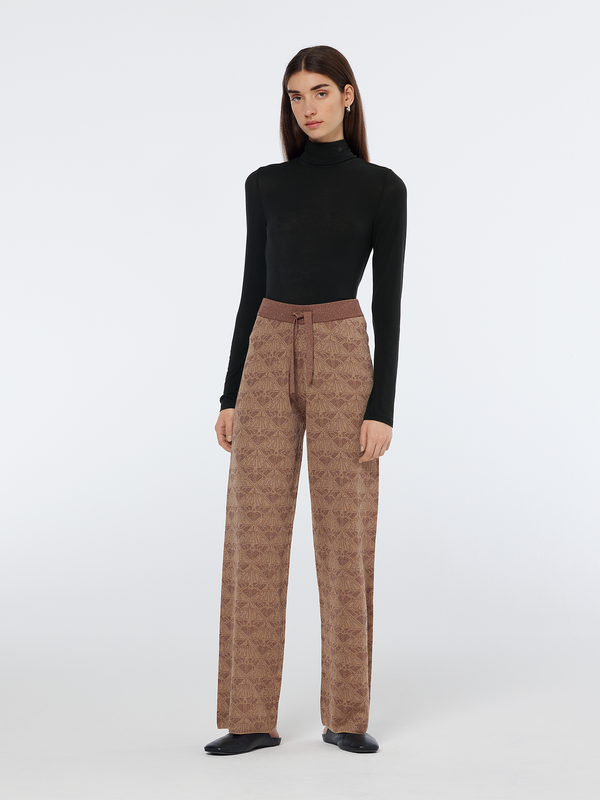 scotch & soda Monogram jacquard knitted trousers