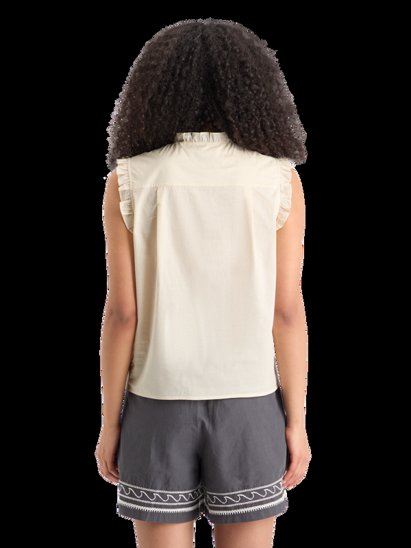 Scotch & Soda Mouwloos Overhemd Met Ruches