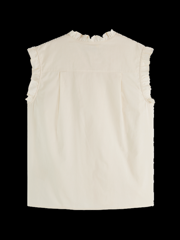 Scotch & Soda Mouwloos Overhemd Met Ruches