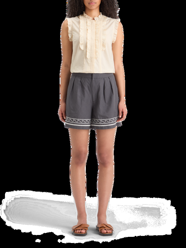 scotch & soda Mouwloos overhemd met ruches