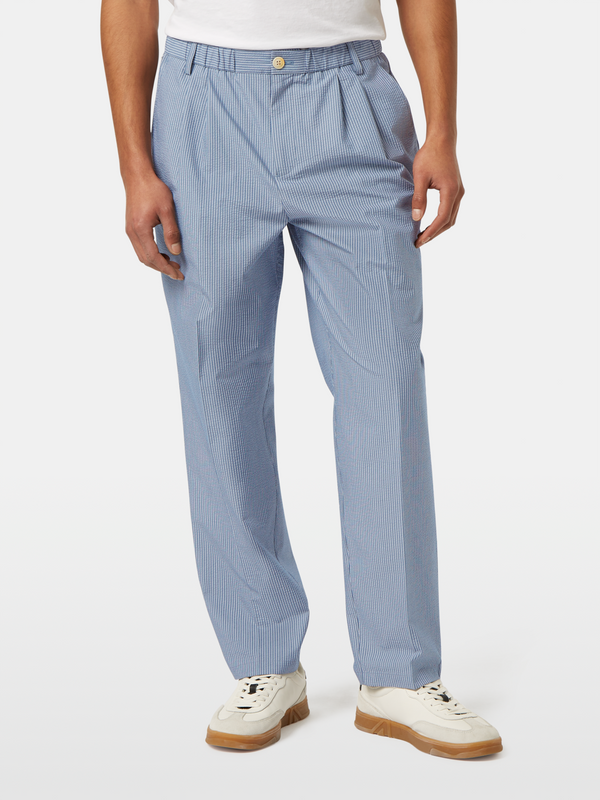 Scotch & Soda Nylon-trimmed Seersucker Chino