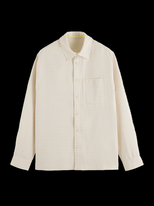 Scotch & Soda Overhemd Met Micro-dobbyruit