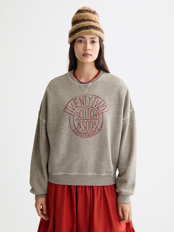 scotch & soda oversized graphic sweatshirt