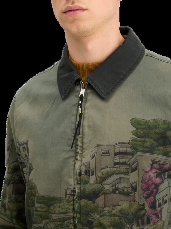 Scotch & Soda PHOTO-PRINTED TWILL COACH JACKET
