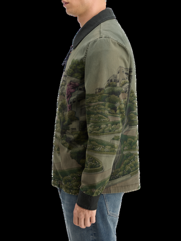 Scotch & Soda PHOTO-PRINTED TWILL COACH JACKET