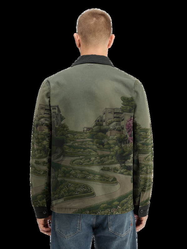 Scotch & Soda PHOTO-PRINTED TWILL COACH JACKET
