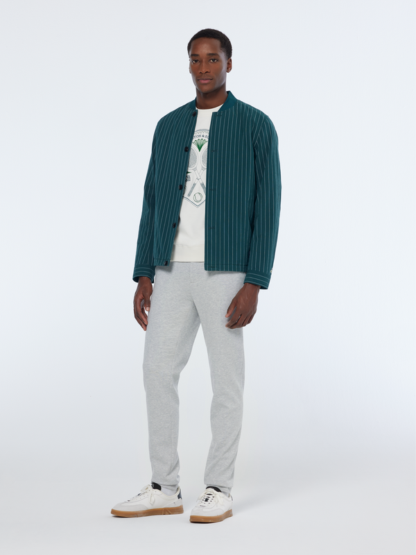 Scotch & Soda Pinstriped Cotton-blend Bomber Jacket