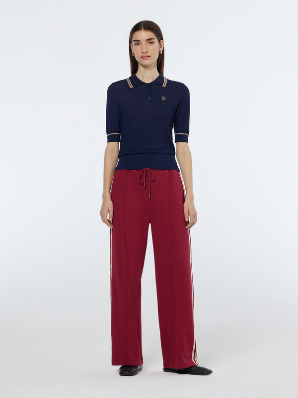 Scotch & Soda Pointelle Collared Knitted Tee