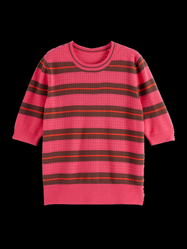 Scotch & Soda Pointelle Short Sleeve Pullover