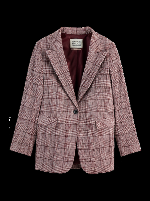 Scotch & Soda Prince Of Wales Seersucker Blazer