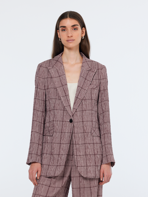 scotch & soda Prince of wales seersucker blazer