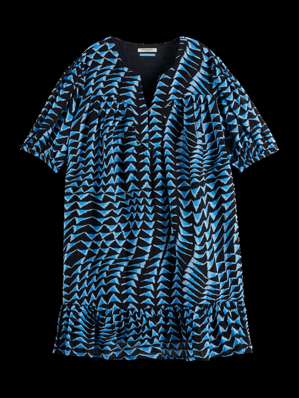 Scotch & Soda Printed Crinkle Mini Dress