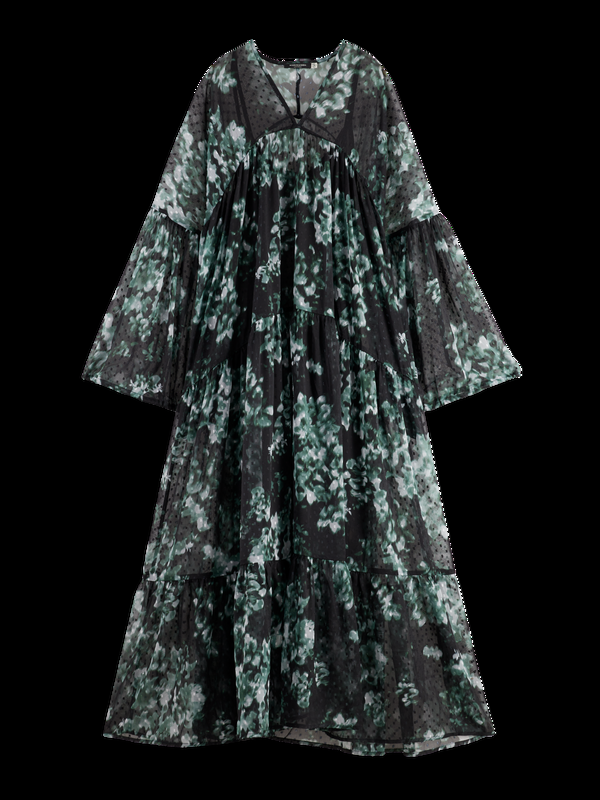 Scotch & Soda Printed Fil Coupe Maxi Dress