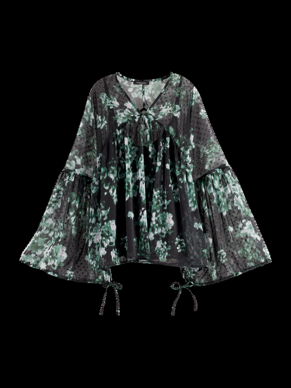 Scotch & Soda Printed Fil Coupe Top