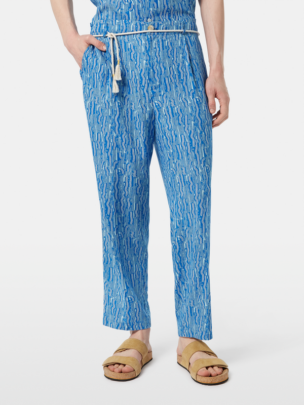 Scotch & Soda Printed Linen-blend Jogger