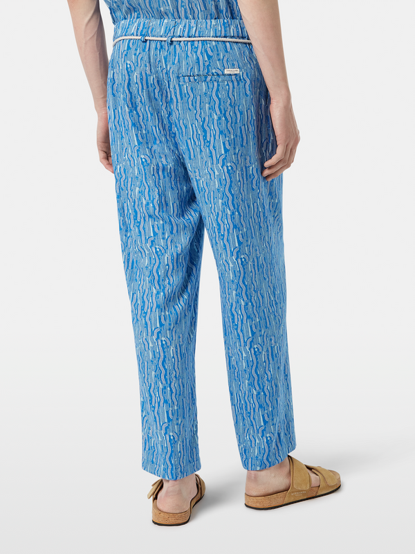 Scotch & Soda Printed Linen-blend Jogger