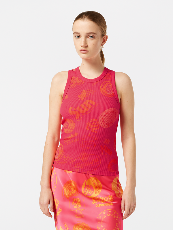 scotch & soda Printed Rib Tank