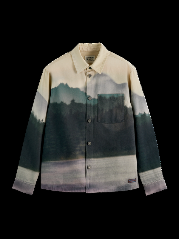 Scotch & Soda Printed Twill Overshirt