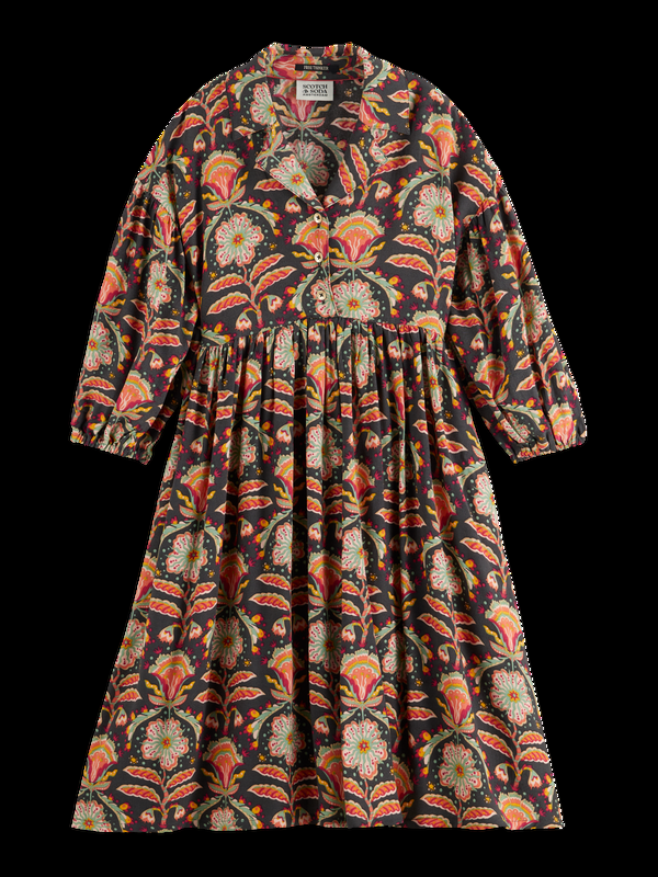 scotch & soda PRINTED VISCOSE MIDI DRESS
