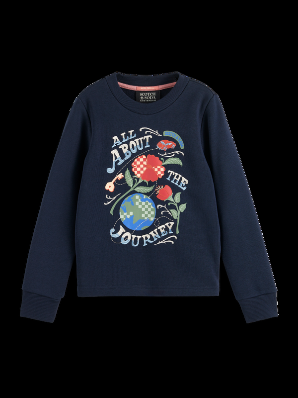 scotch & soda REGULAR-FIT ARTWORK CREWNECK