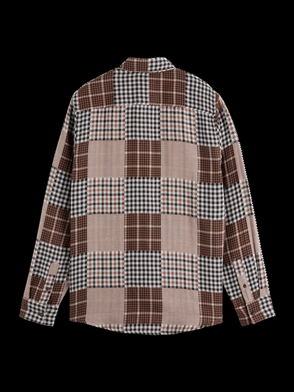 Scotch & Soda REGULAR FIT PATCHWORK FLANNEL SHIRT