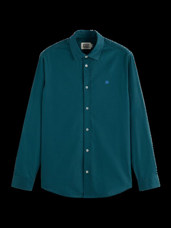 Scotch & Soda Regular Fit Solid Oxford Shirt