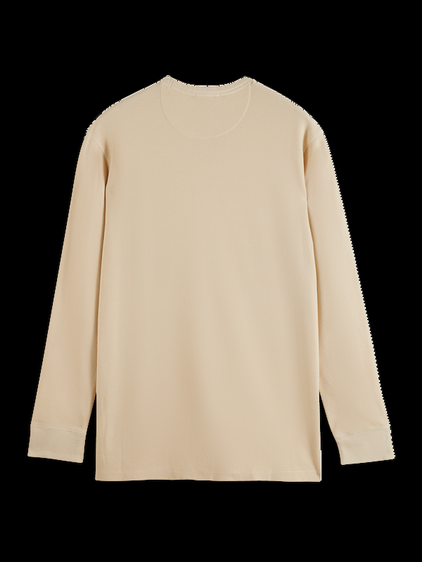 Scotch & Soda Regular Fit T-shirt Met Wafelmotief Ls