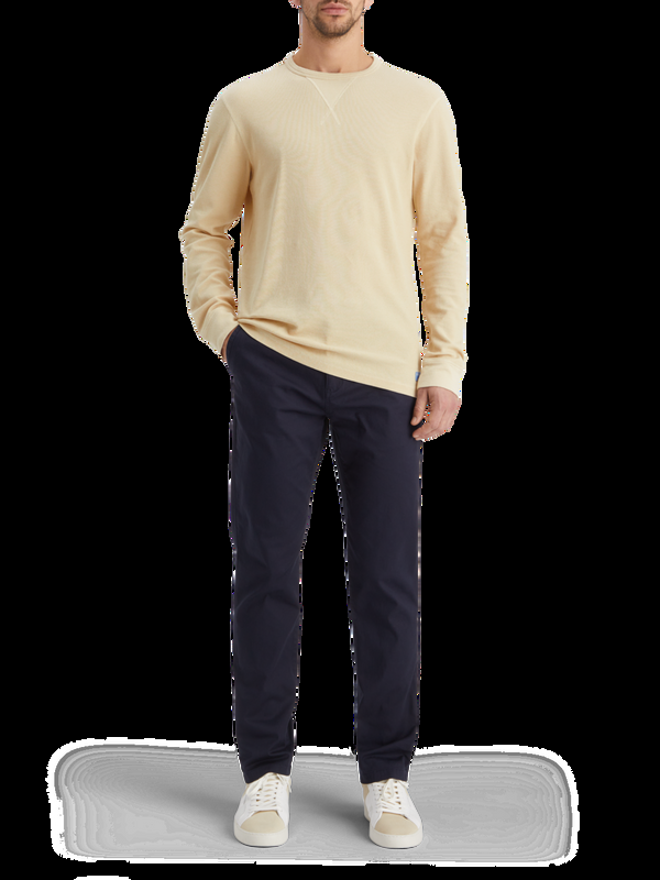 scotch & soda Regular fit T-shirt met wafelmotief ls