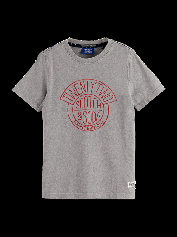scotch & soda Regular-fit washed artwork t-shirt