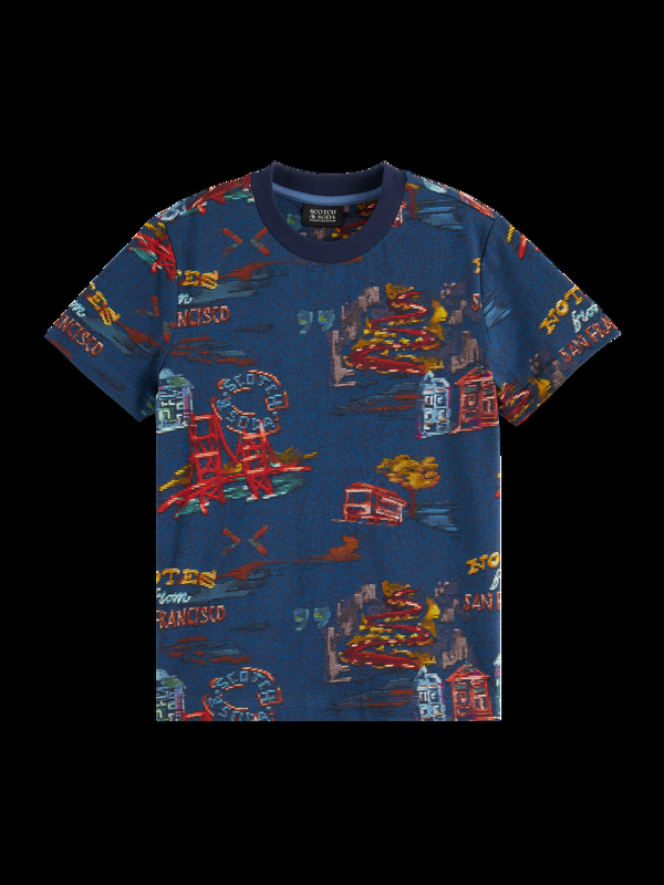 scotch & soda Relaxed-fit allover printed t-shirt