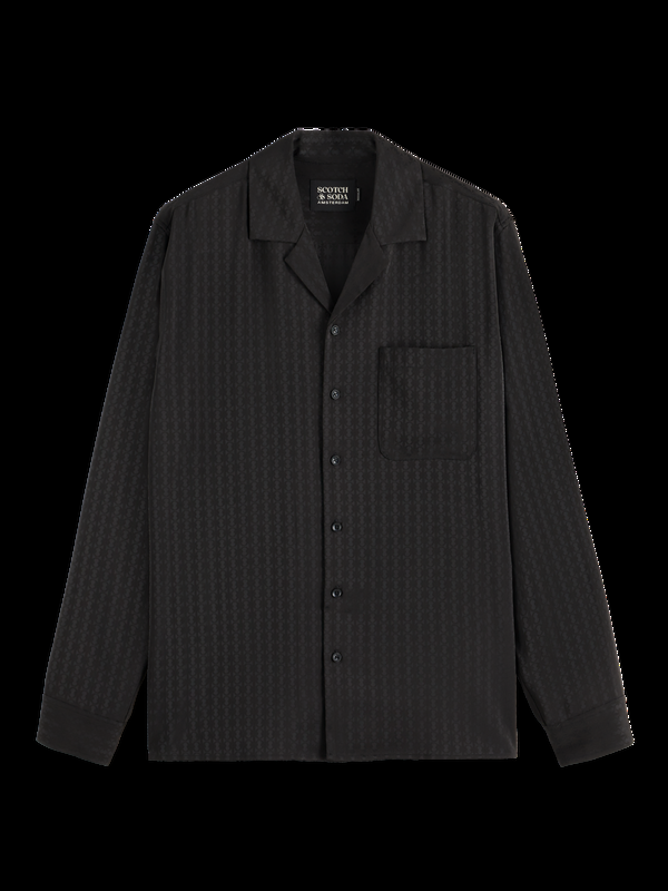 Scotch & Soda Relaxed Fit Jacquard Sateen Shirt