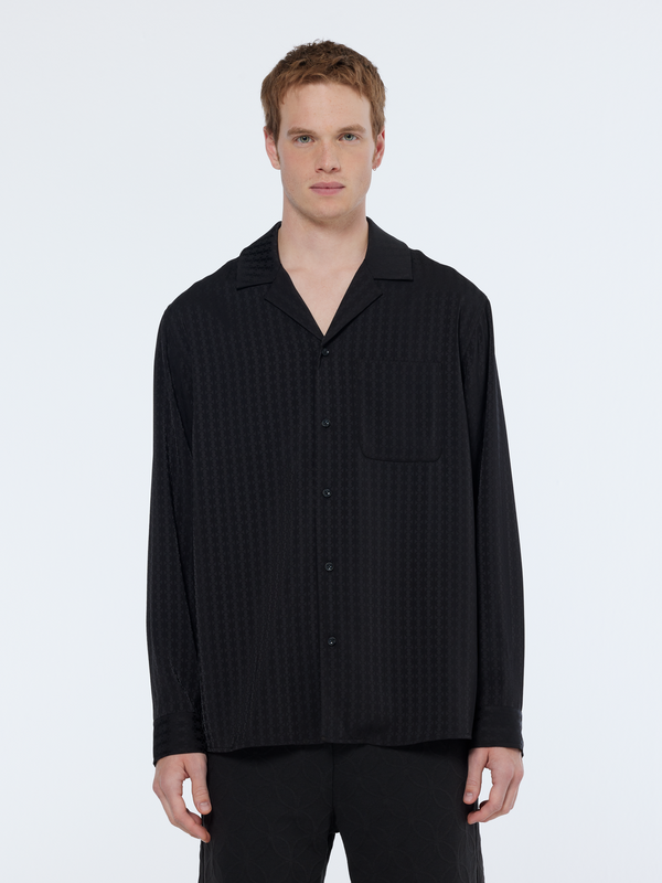 scotch & soda Relaxed fit jacquard sateen shirt