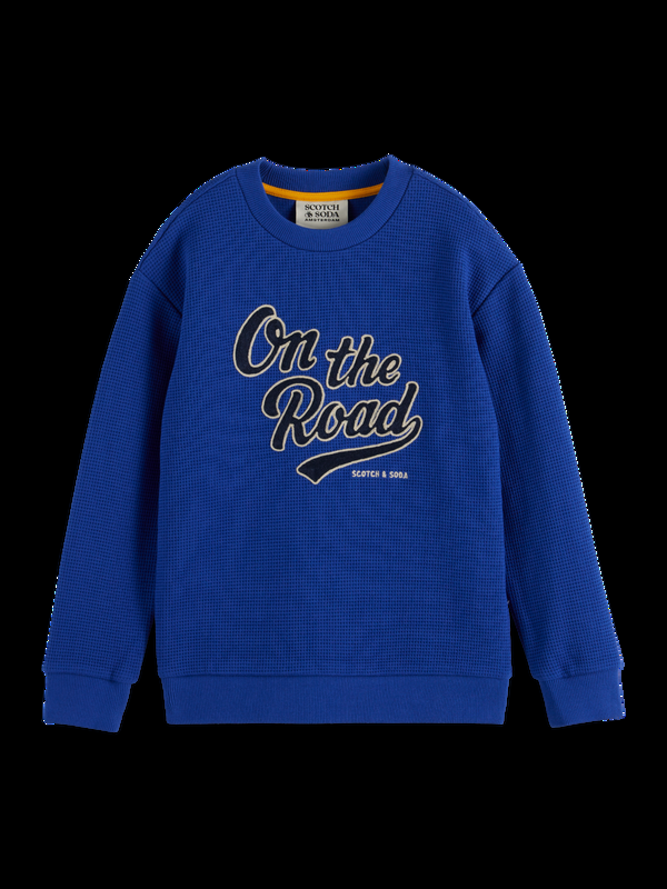 scotch & soda RELAXED-FIT STRUCTURED CREWNECK SWEAT