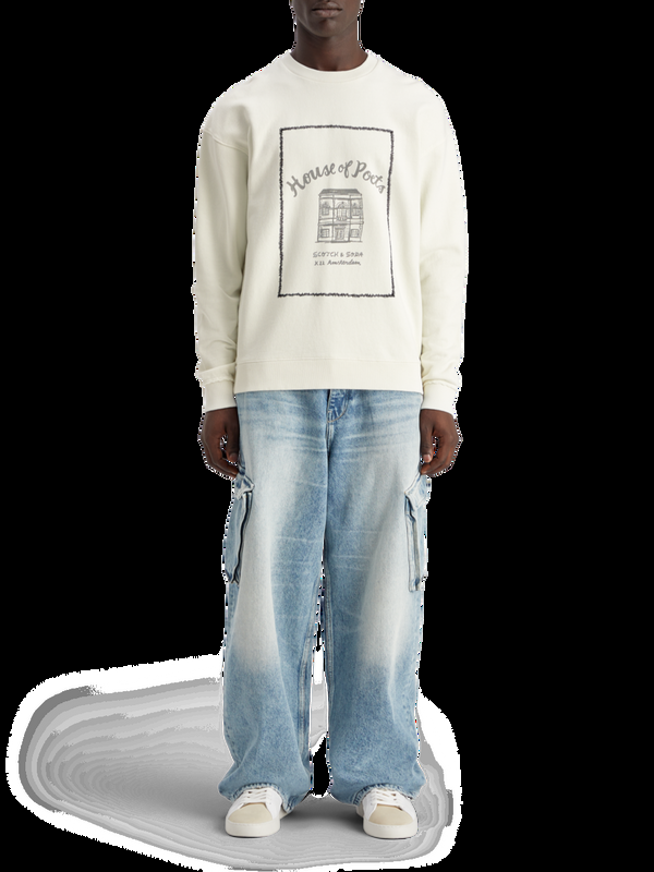 scotch & soda Relaxed sweatshirt met artwork