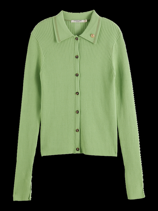 Scotch & Soda Rib Polo Cardigan