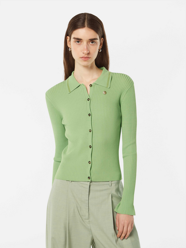 scotch & soda Rib Polo Cardigan