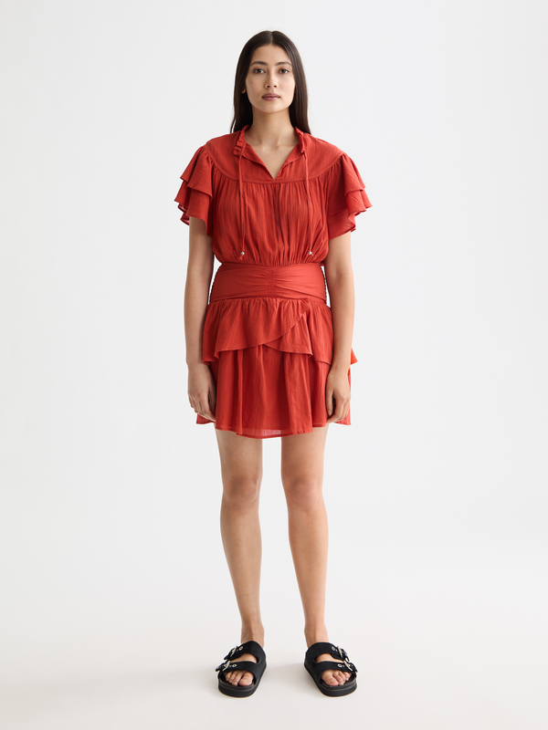 scotch & soda Ruffled mini dress