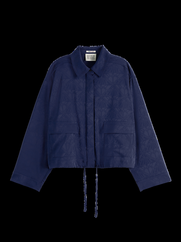 Scotch & Soda Satin Jacquard Utility Shirt