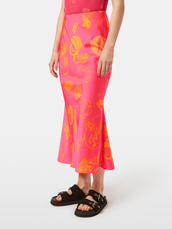 Scotch & Soda Satin Midi Skirt