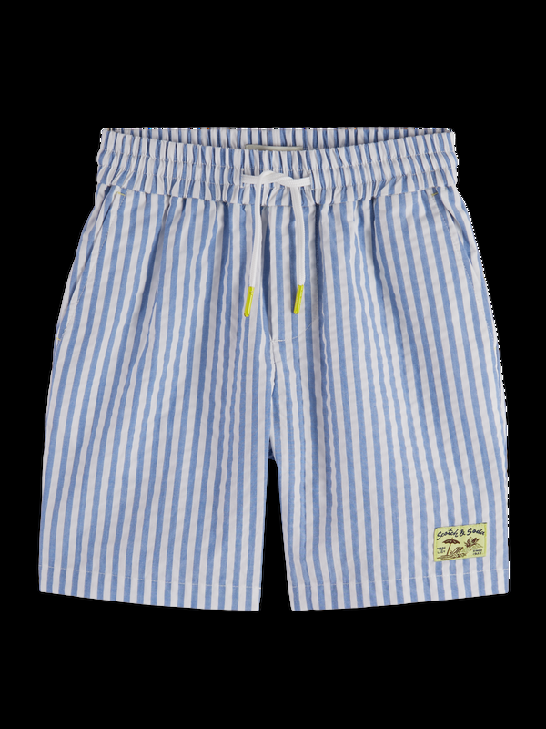 scotch & soda Seersucker Striped Shorts