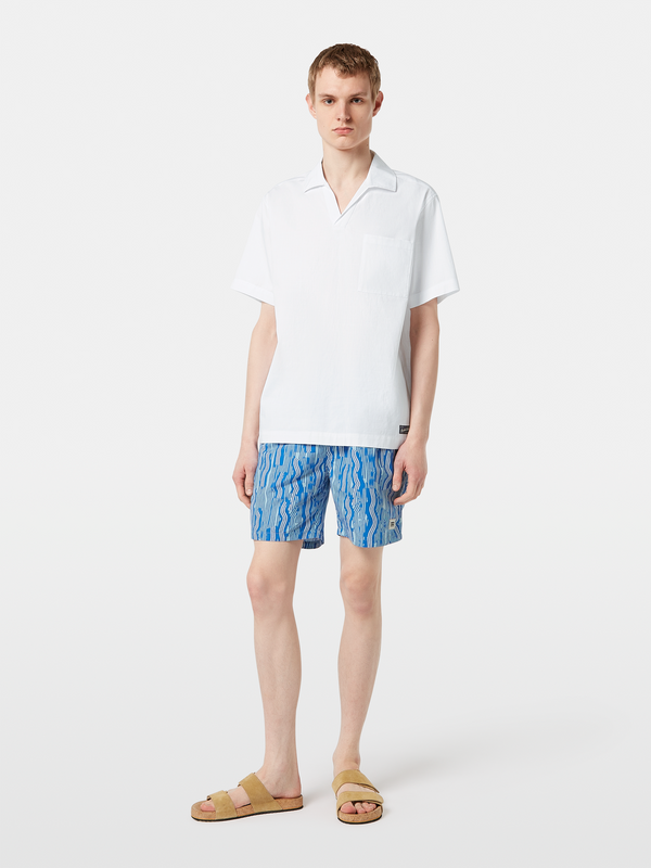 Scotch & Soda Short-sleeved Linen Blend Shirt