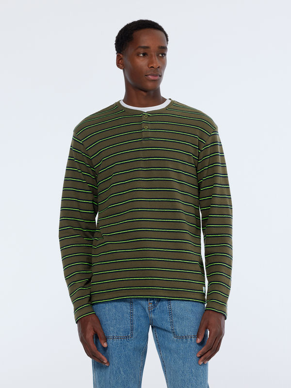 scotch & soda Stripe textured long sleeve t-shirt