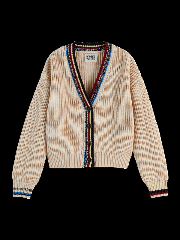 Scotch & Soda Stripe Trim Cardigan