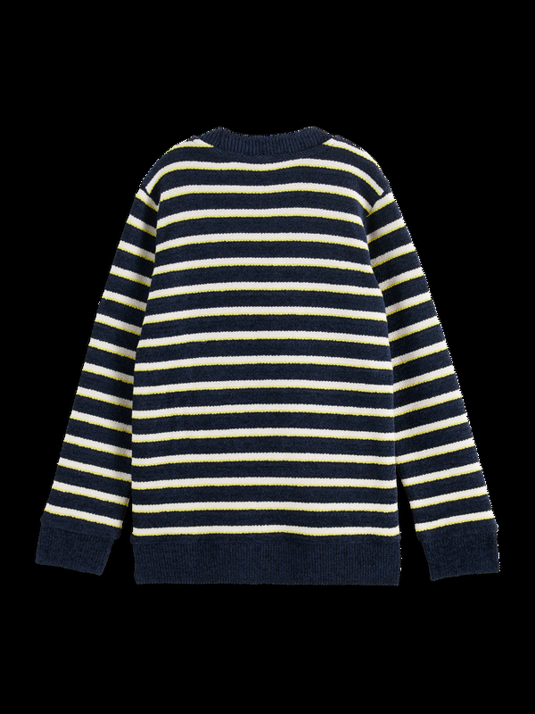 Scotch & Soda STRIPED FELPA CREWNECK