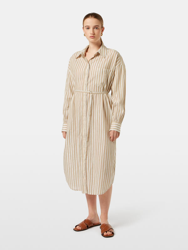 scotch & soda Striped midi shirt dress